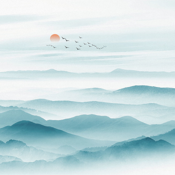 Art Xuan Mural - New Chinese Modern Ink Landscape