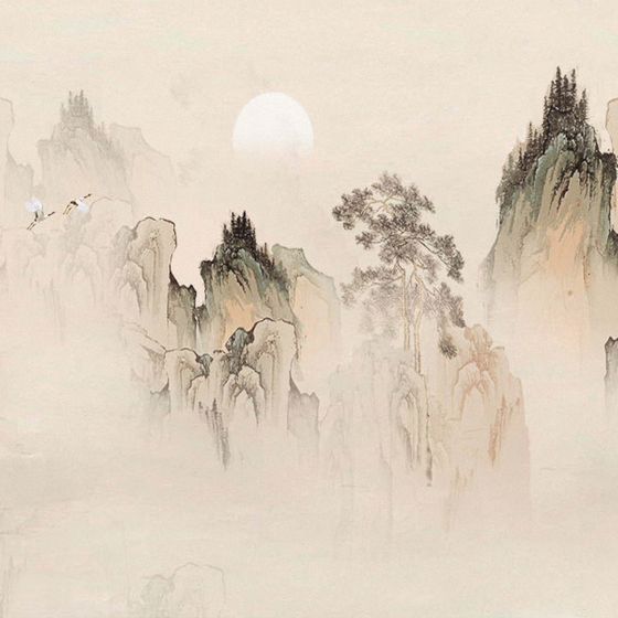 Art Xuan Mural Flying Crane 3D Model for Elegant Walls