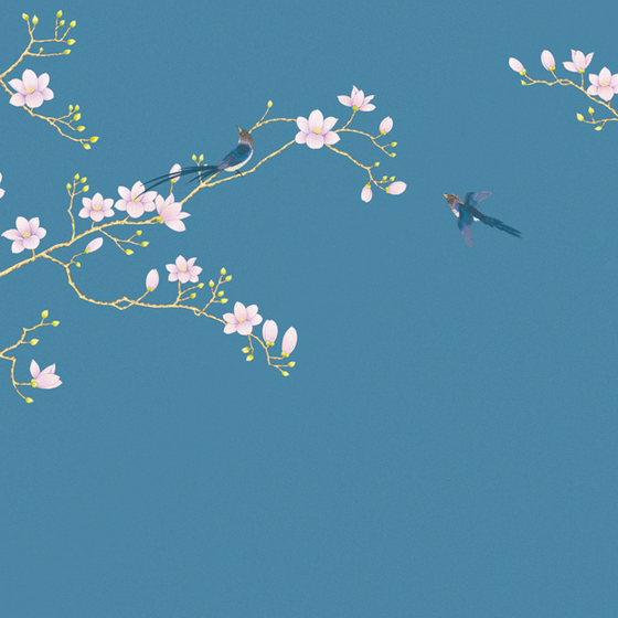 Beetle Inca Embroidery Wallpaper 3D Model in Pink