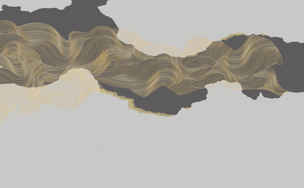 Beetle Inca embroidery-wallpaper wall covering