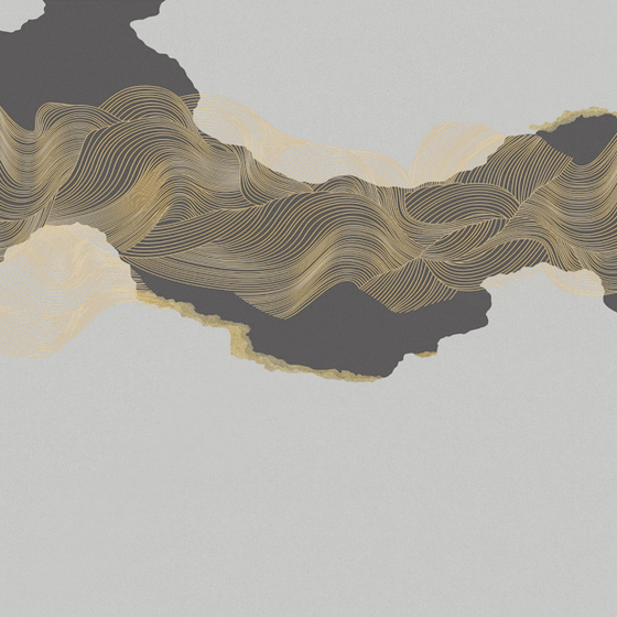 Beetle Inca embroidery-wallpaper wall covering