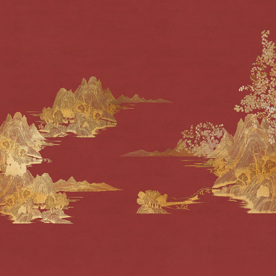 Brown Beetle Inca Embroidery Wallpaper 3D Model