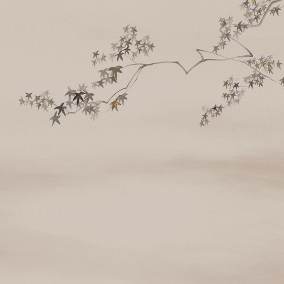 Inca Embroidery Beetle Wallpaper in Earth Color