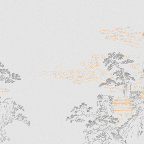Beetle Mural Chinese Landscape Wallpaper Fabric 3D Model