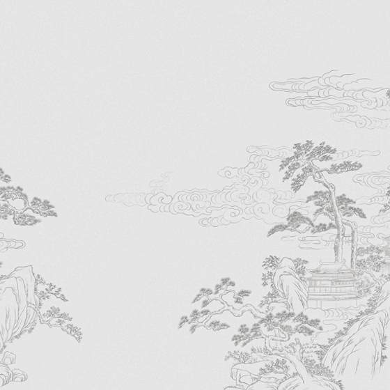 Beetle Mural Chinese Landscape G22002K-E Wallpaper Fabric
