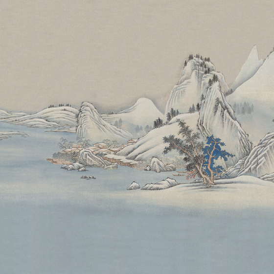 Blue Beetle Mural Wallpaper Fabric 3D Model