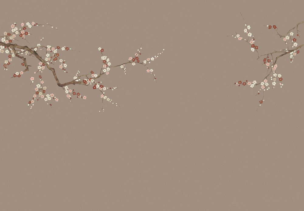 Beetle Mural Chinese-Style Flowers and Birds G22006K-D Wallpaper Fabric