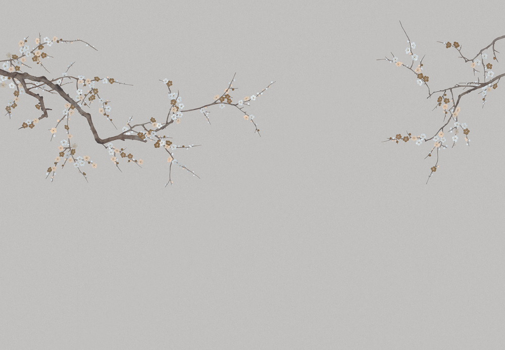 Beetle Mural Chinese Flower and Bird G22006K-C Wallpaper Fabric