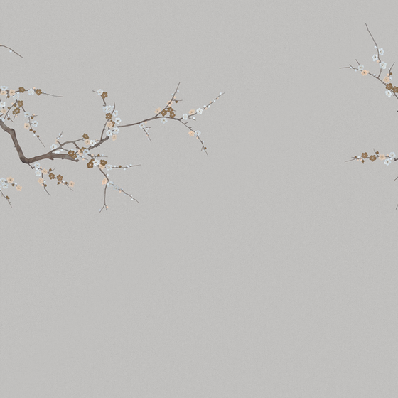 Beetle Mural Chinese Flower and Bird Wallpaper Fabric 3D Model