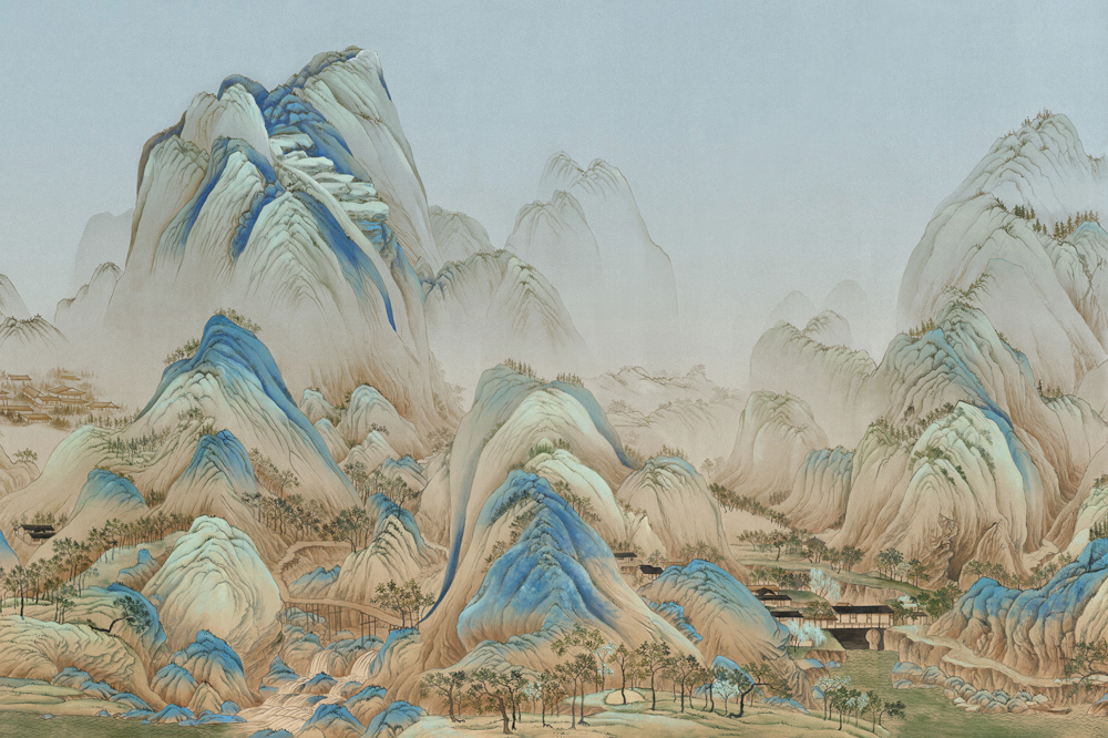 Beetle Mural Thousand Miles of Rivers and Mountains G22009-D Wallpaper Fabric