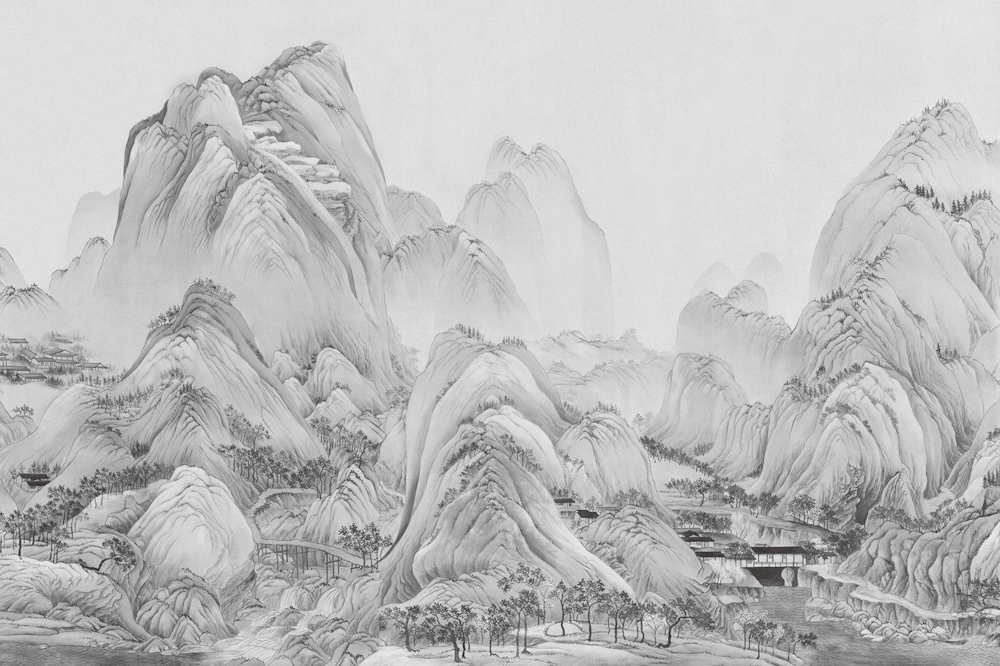 Beetle mural rivers and mountains wallpaper