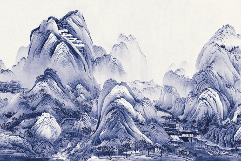 Beetle mural thousand miles of rivers and mountains g22009-b wallpaper fabric