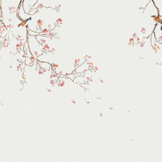 Beetle Mural Chinese Flower and Bird G22010K-A Wallpaper Fabric