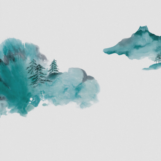 Beetle Mural Ink Landscape G22011K-C Wallpaper Fabric