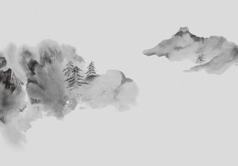 Beetle Mural Ink Wash Landscape G22011K-D Wallpaper Fabric