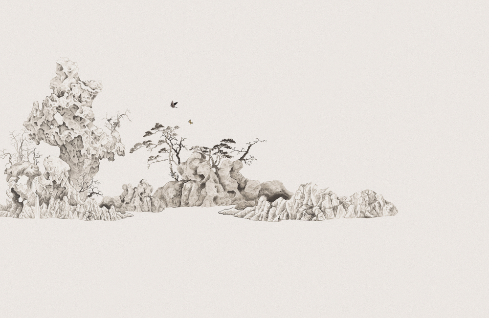 Beetle Mural Taihu Stone G22012K-A Wallpaper Fabric