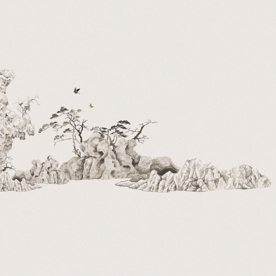 Beetle Mural Taihu Stone G22012K-A Wallpaper Fabric