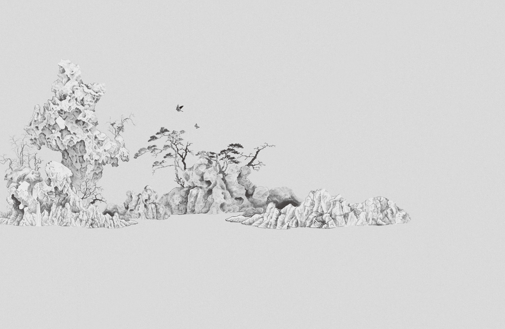 Beetle Mural Taihu Stone G22012K-C Wallpaper Fabric