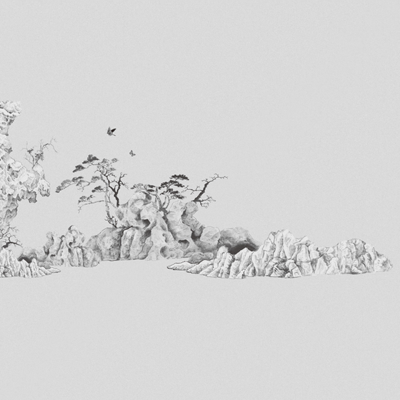 Beetle Mural Taihu Stone G22012K-C Wallpaper Fabric