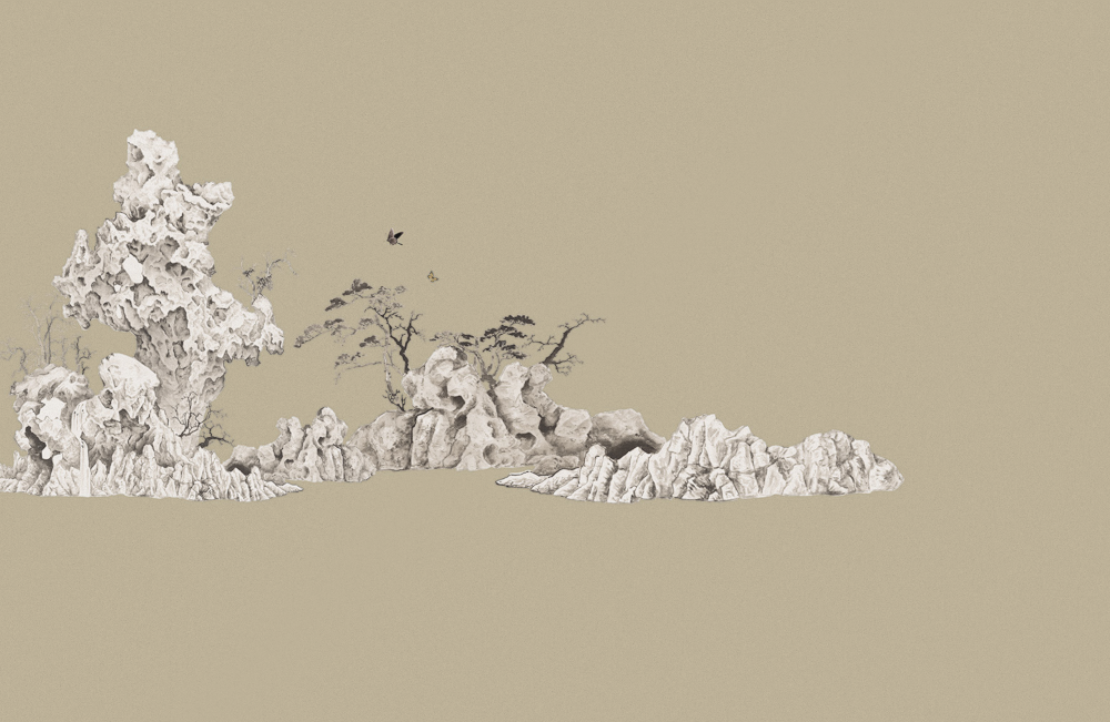 Beetle Mural Taihu Stone G22012K-D Wallpaper Wall Fabric