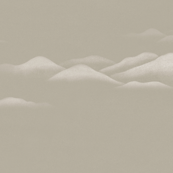 Beetle Mural Chinese Landscape Wallpaper in Beige