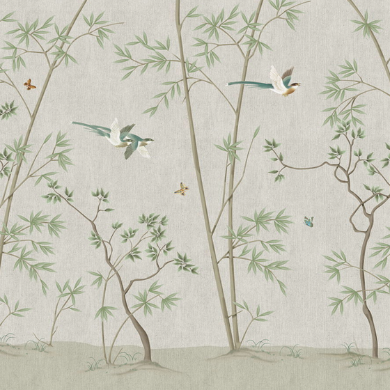 Art Xuan Mural Modern Minimalist Flower and Bird Wallpaper