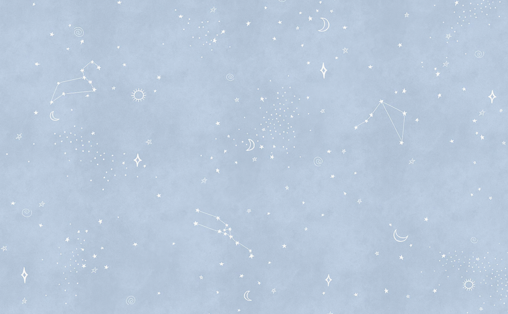 アートシュワン壁画子供部屋壁布ライトブルーの線星座の小さな星