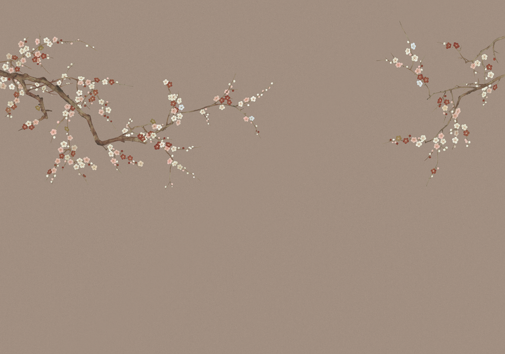 Beetle Inca embroidery-wallpaper wall covering