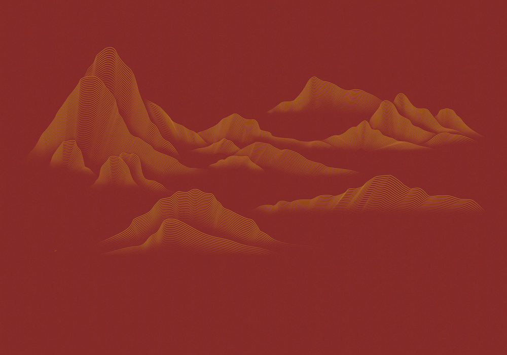 Beetle Inca embroidery-wallpaper wall covering