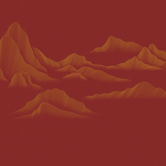 Beetle Inca embroidery-wallpaper wall covering