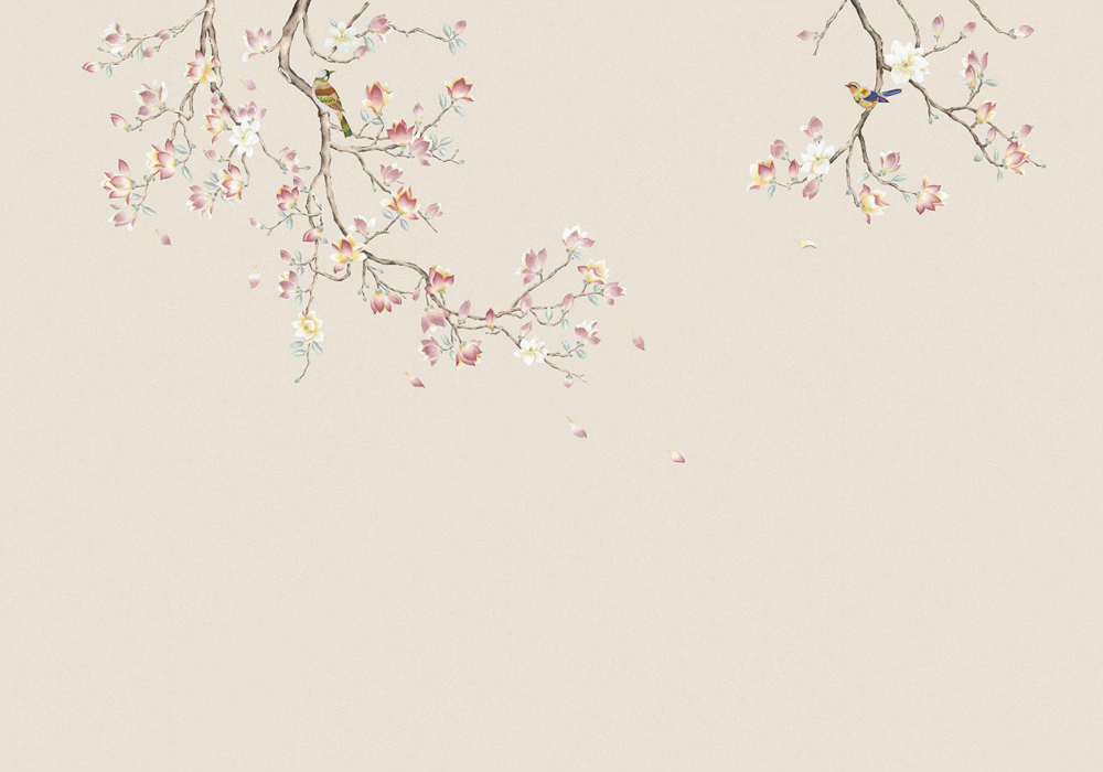 Beetle Inca embroidery-wallpaper wall covering