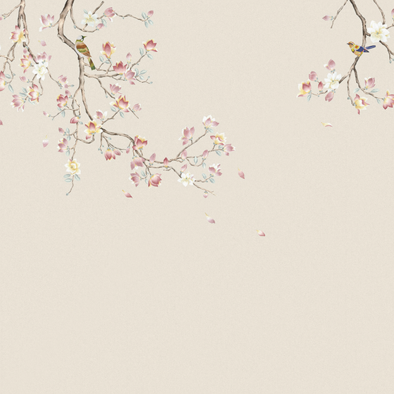 Beetle Inca embroidery-wallpaper wall covering