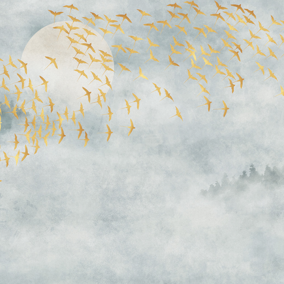 Beetle Inca Embroidery Wallpaper Covering