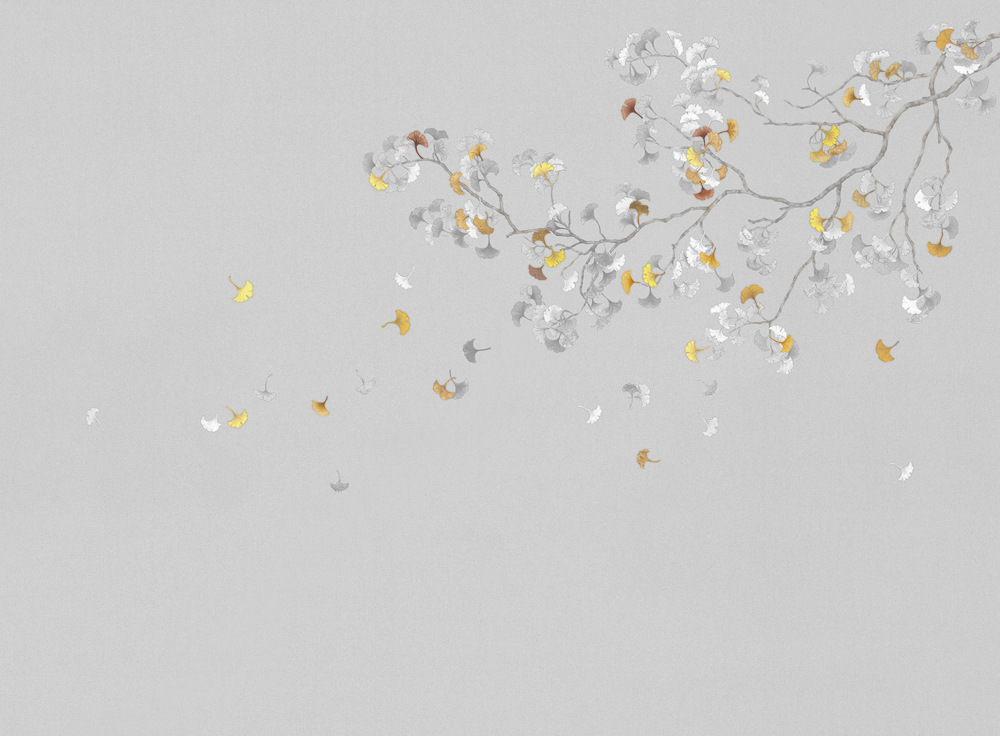 Beetle Inca embroidery-wallpaper wall covering