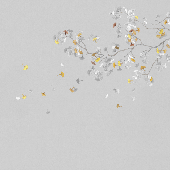 Beetle Inca Embroidery Wallpaper Wall Covering in Purple