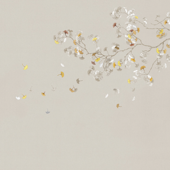 Beetle Inca embroidery-wallpaper wall covering