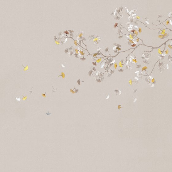 Beetle Inca Embroidery Wallpaper Wall Covering 3D Model in Earth Color