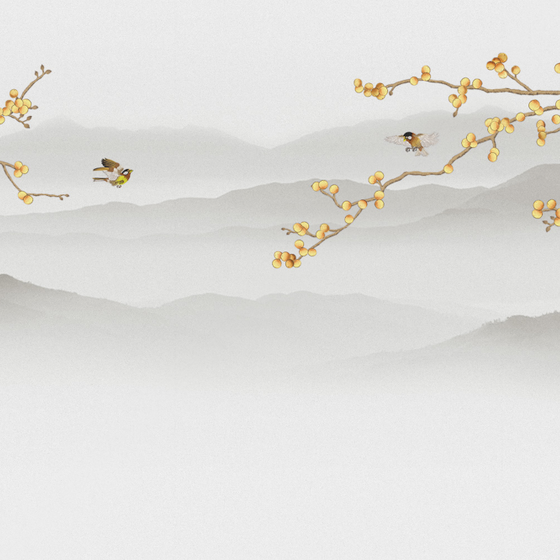 Beetle Inca embroidery-wallpaper wall covering