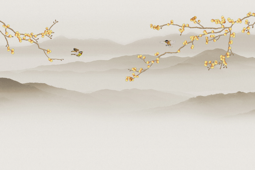 Beetle Inca embroidery-wallpaper wall covering