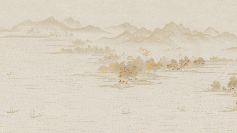 Beetle Inca embroidery-wallpaper wall covering