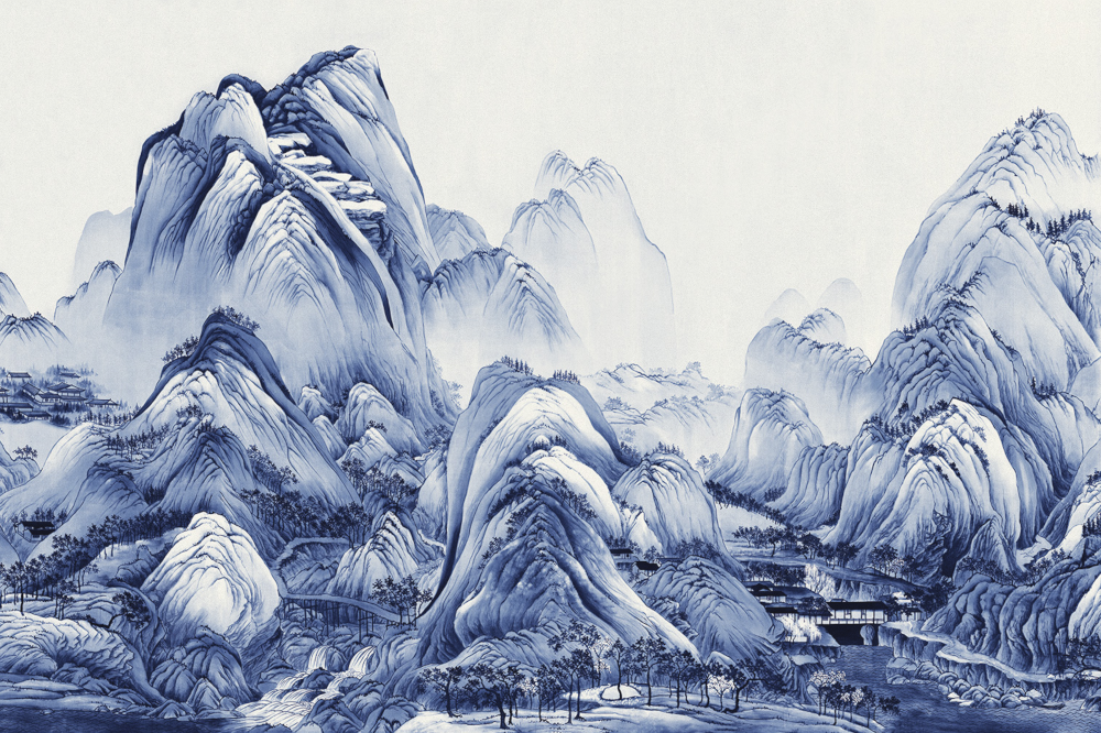 Beetle Inca Embroidery Wallpaper Fabric CX22006-B