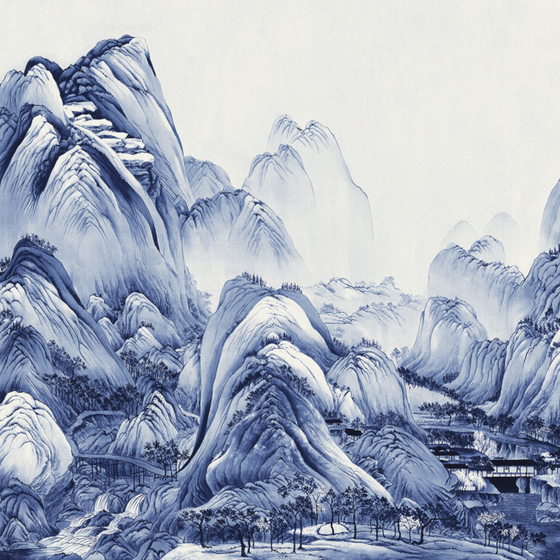 Beetle Inca Embroidery Wallpaper Fabric CX22006-B