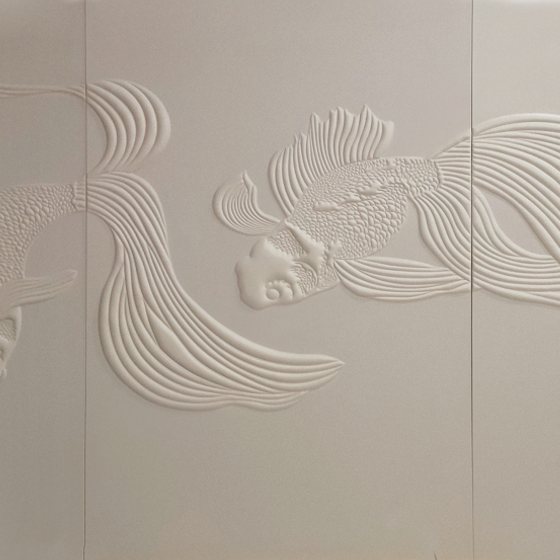 Beetle Relief Craft 3D Model in Beige