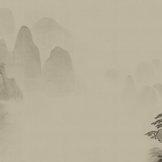 Beetle Mural Chinese Landscape G22017K-C Wallpaper Fabric