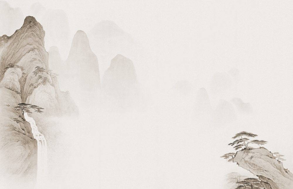 Beetle Mural Chinese Landscape G22017K-D Wallpaper Fabric