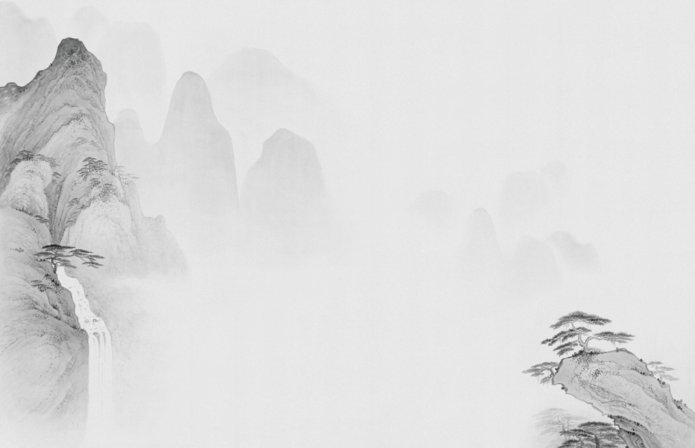 Beetle Mural Chinese Landscape G22017K-B Wallpaper Fabric