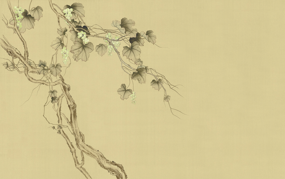 Beetle Mural Grapevine G22020-A Wallpaper Fabric