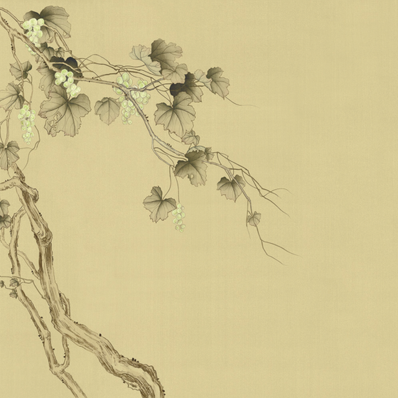 Beetle Mural Grapevine G22020-A Wallpaper Fabric