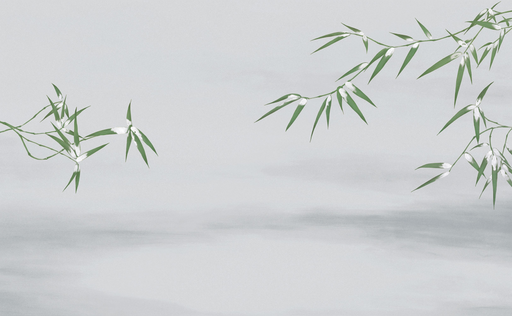 Beetle Mural Bamboo Rhyme G22021K-B Wallpaper Fabric