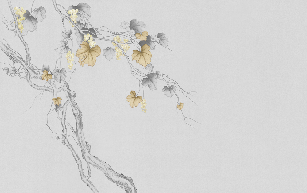 Beetle Mural Grapevine G22020-B Wallpaper Fabric